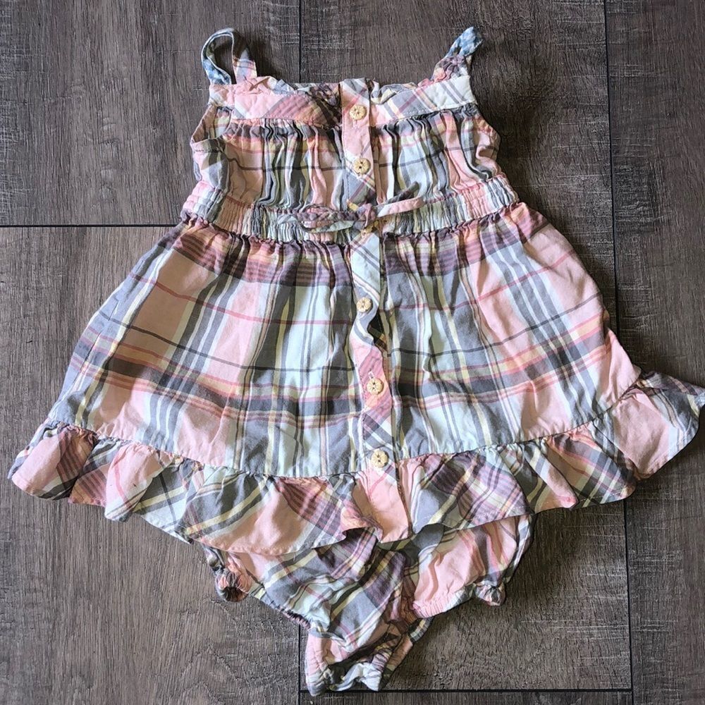 Ralph Lauren Girl’s Plaid Dress and Bloomers 6m